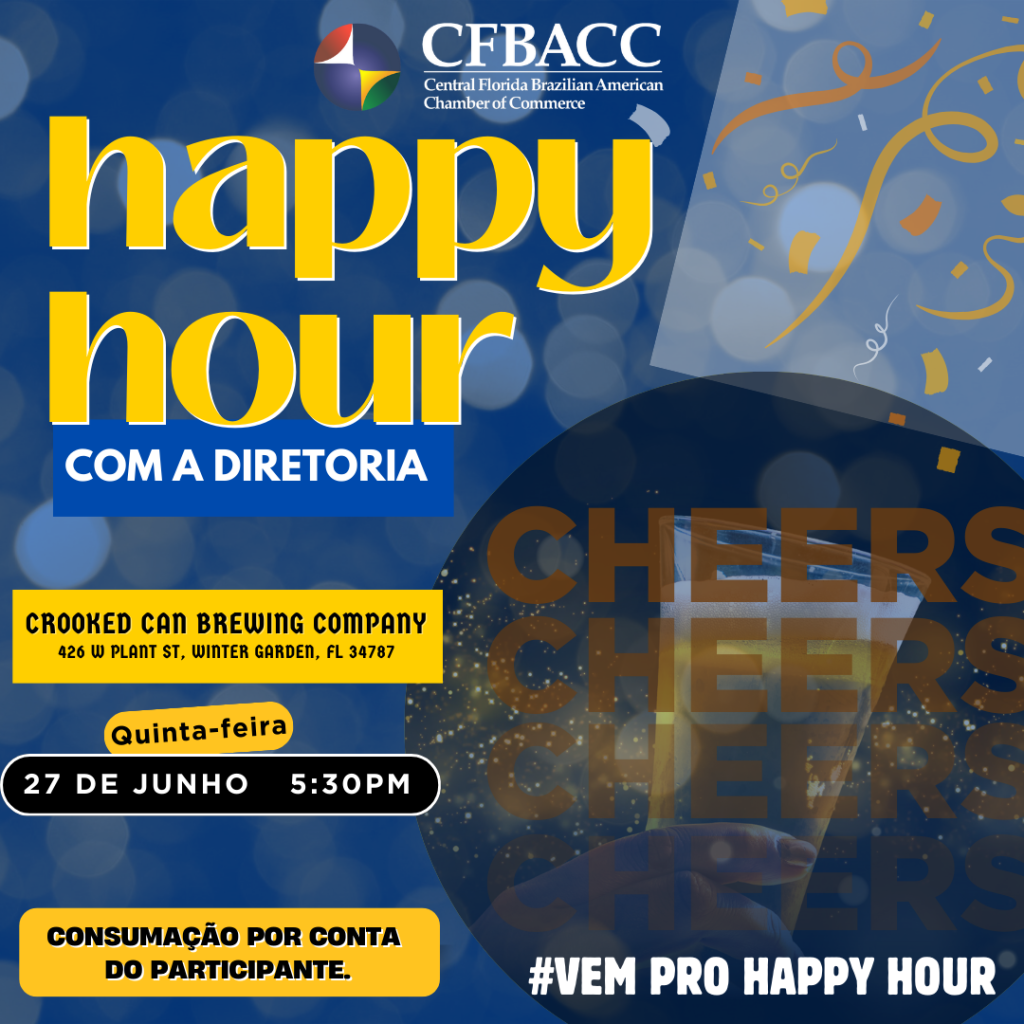 Material de divulgação: Happy hour com a diretoria